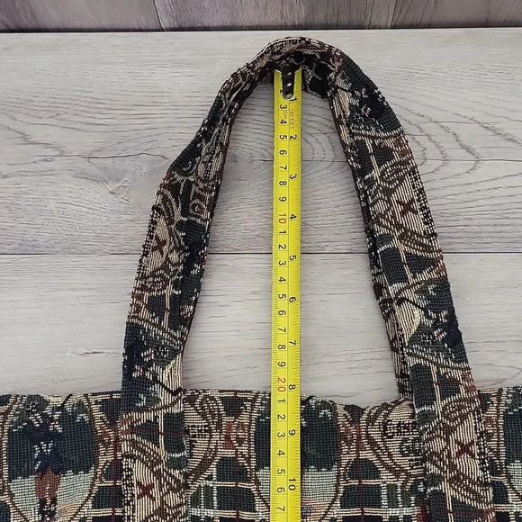 🛍Handmade Tapestry Golf Theme Zippered‎ Tote Shoulder Bag - Picture 5 of 8